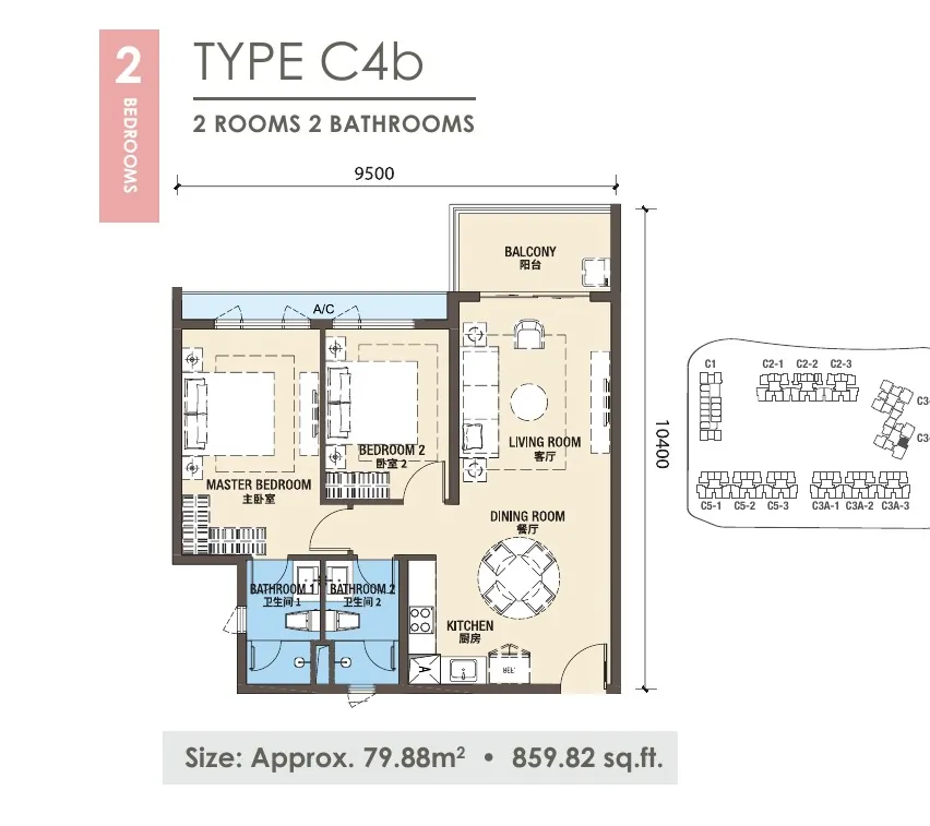 Phase 3 Type C4b floor plan